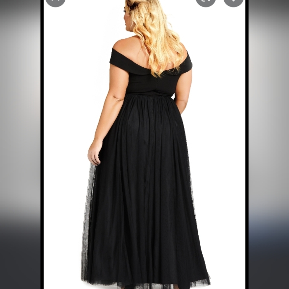 Maxi Tulle Plus Formal Dress NWT. Size 18(M) - Picture 2 of 10